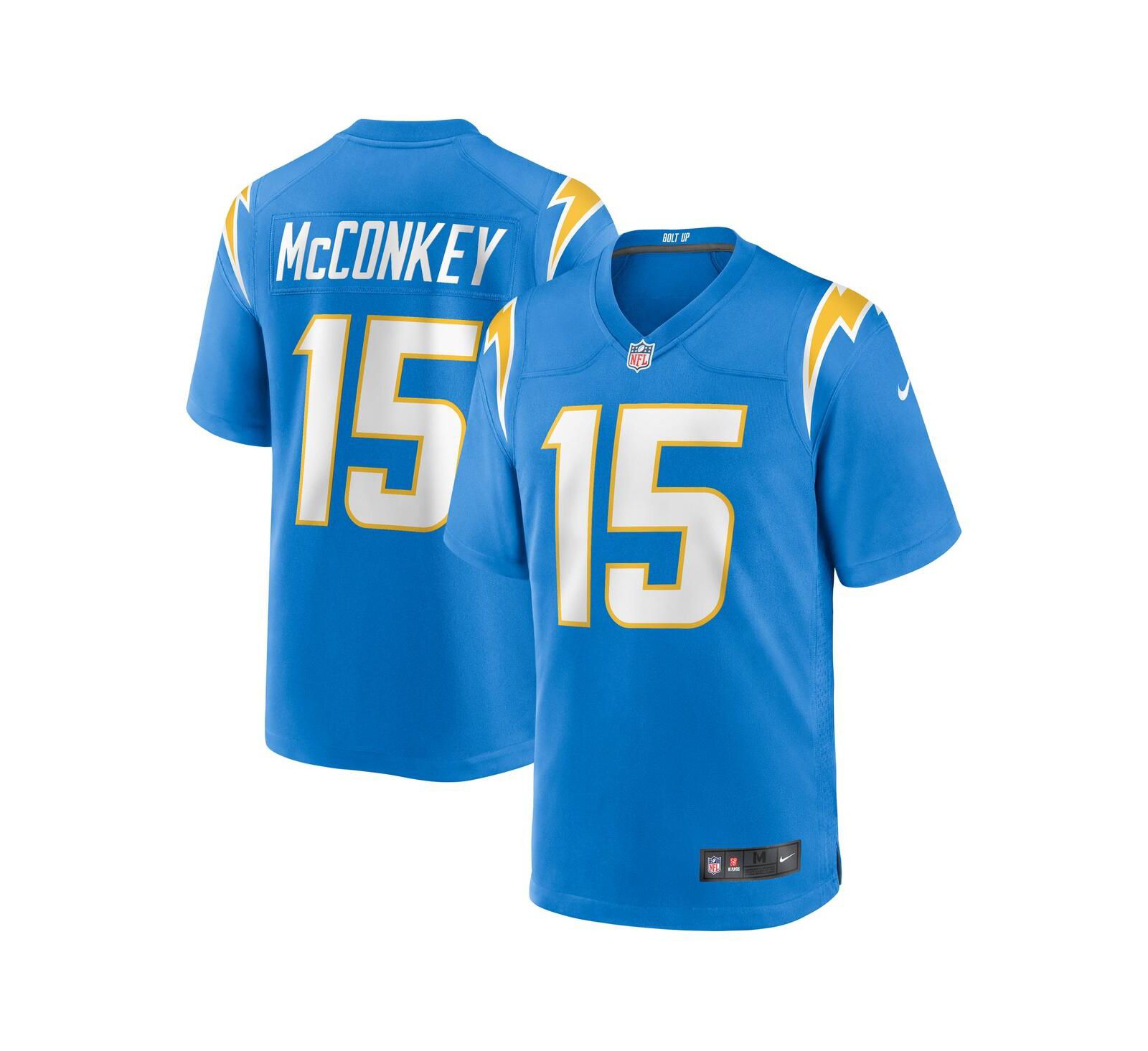 Мужская игровая джерси Nike Ladd McConkey Powder Blue Los Angeles Chargers Player Game Jersey