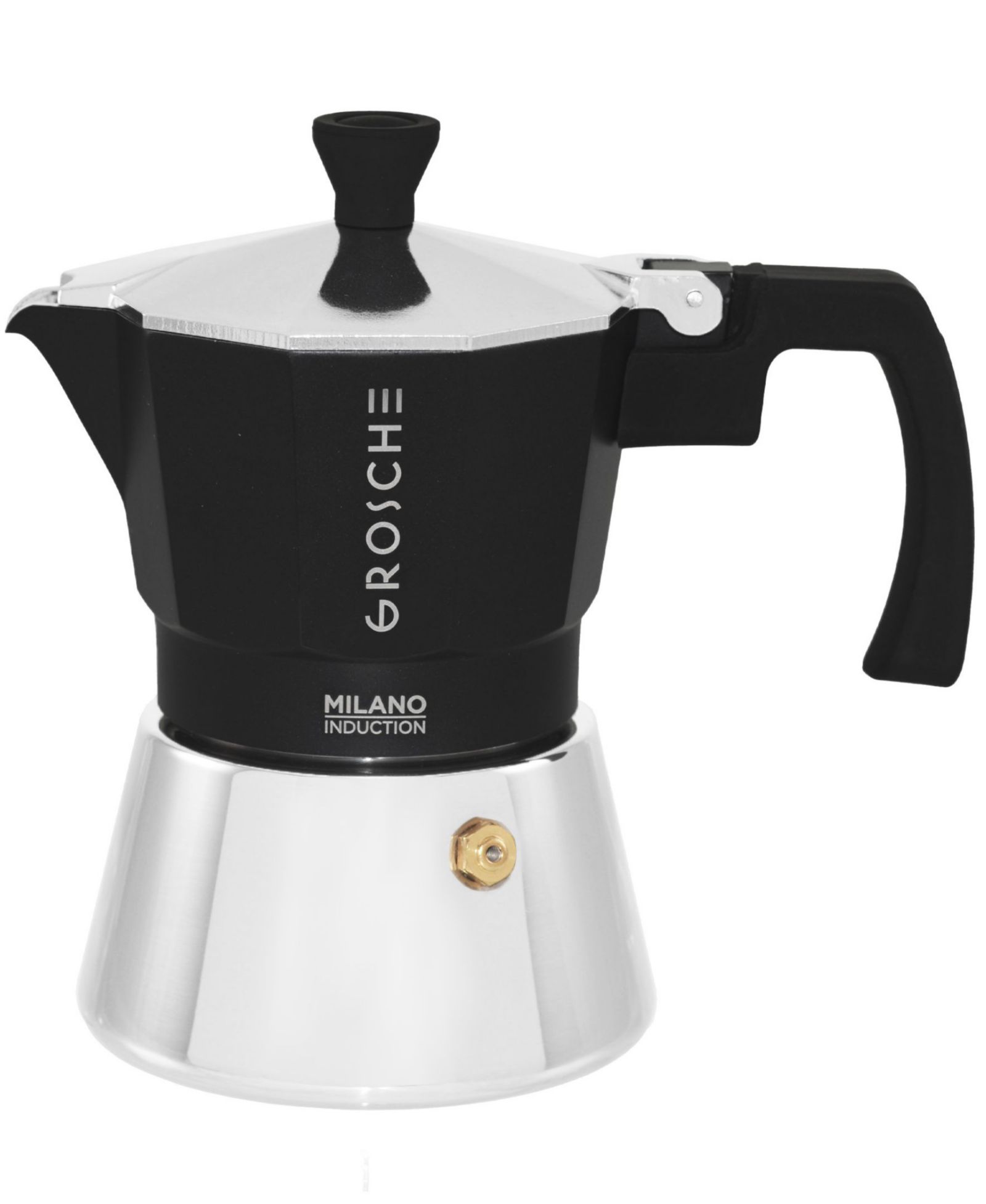 GROSCHE Milano Induction Stovetop 3 Cup Espresso Maker Moka Pot