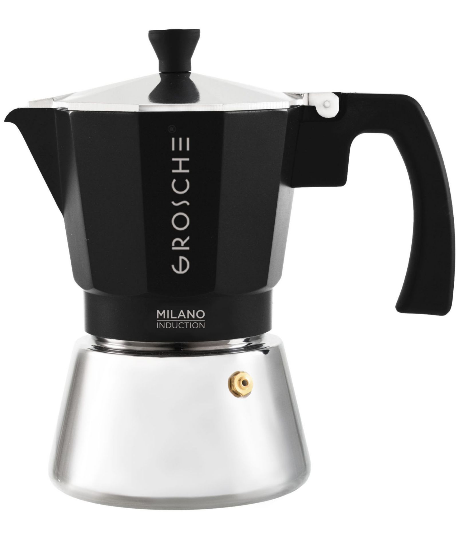GROSCHE Milano Induction Stovetop 6 Cup Espresso Maker Moka Pot