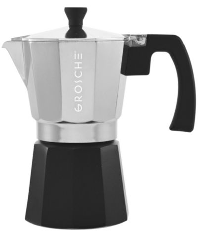 GROSCHE Milano Tuxedo Stovetop 6 Cup Espresso Maker Moka Pot