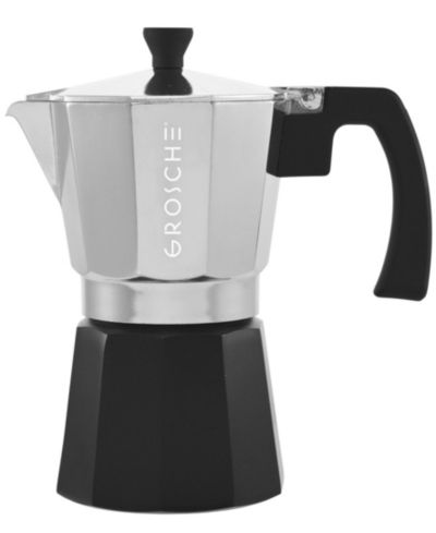 GROSCHE Milano Tuxedo Stovetop 9 Cup Espresso Maker Moka Pot