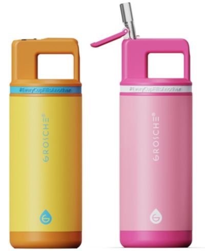 GROSCHE Alpine Flip 'N Sip 2-Pc. Kids Insulated Water Bottle with Straw
