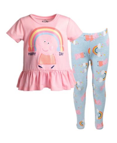 Peppa Pig комплект из футболки и леггинсов для девочек-малышек, 2T - 5T, 2 предмета