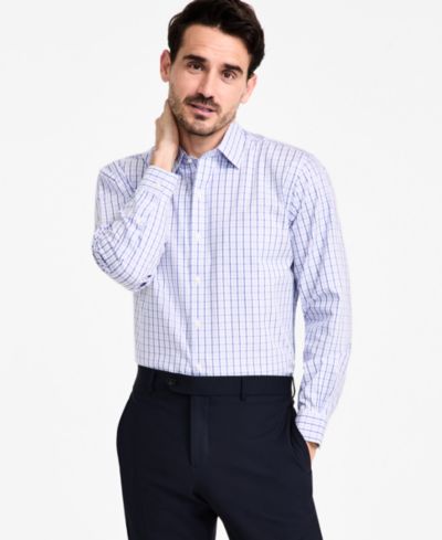 Мужская рубашка Brooks Brothers Regular-Fit Non-Iron Spread Collar Check Pinpoint