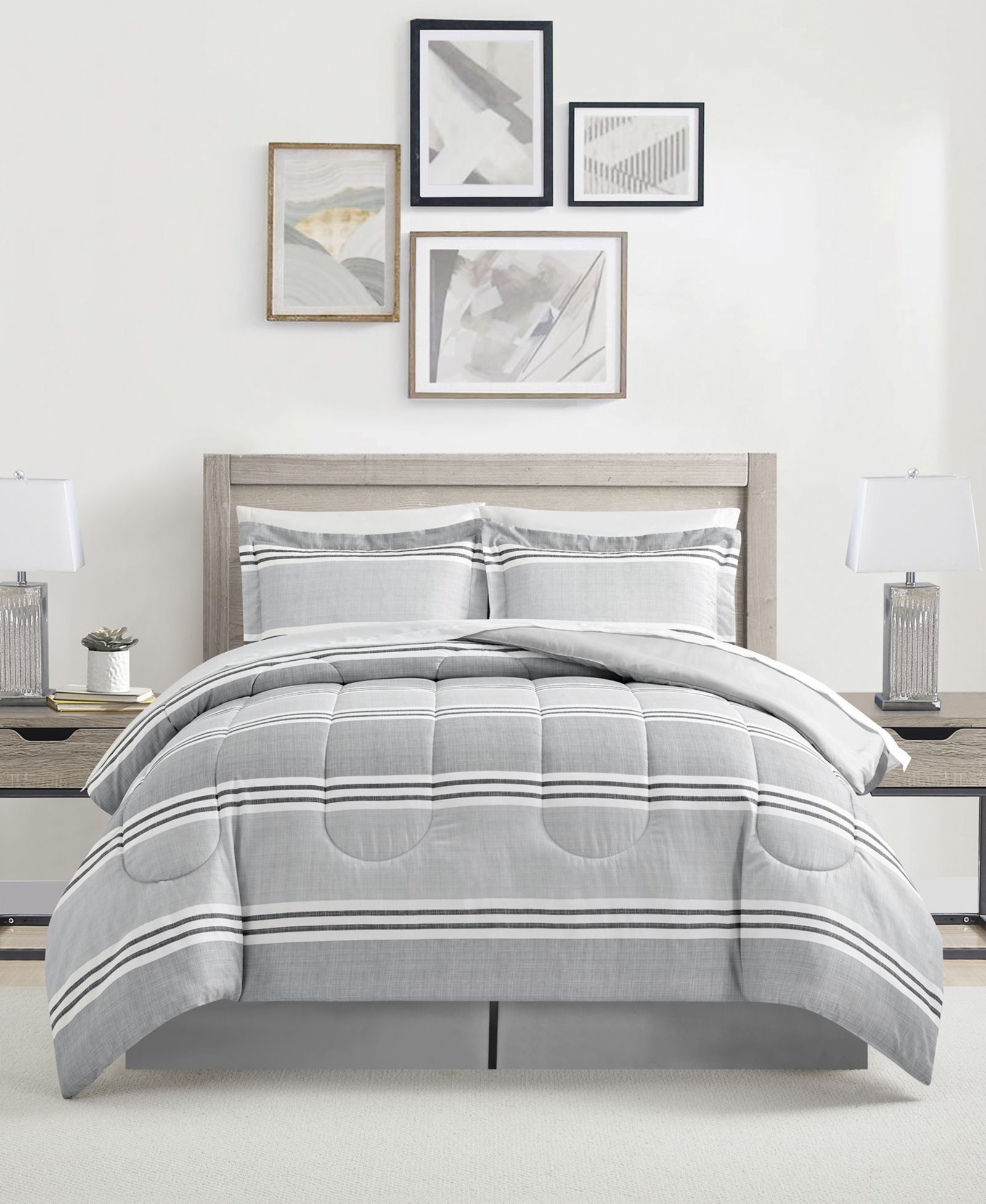 Macy's Aiden Striped 8-Pc. Comforter Sets