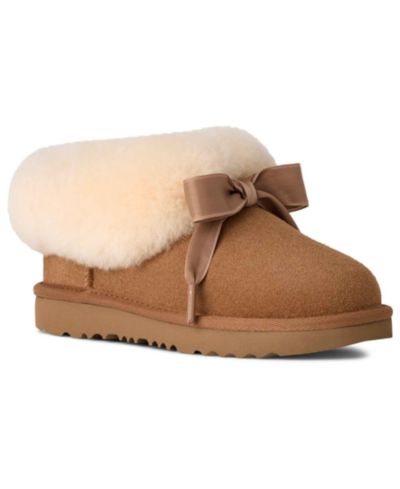 UGG® Kids' Bailey Bow Round Toe Slippers