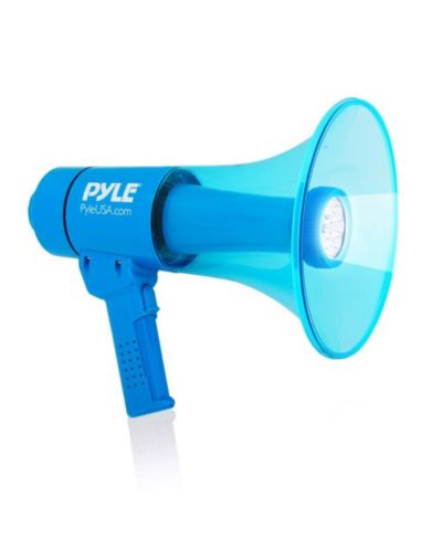 Водонепроницаемый мегафон Pyle с LED-индикацией, 40W, перезаряжаемый, синий