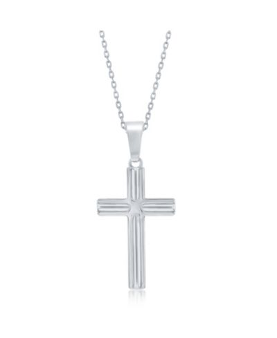 Sterling ожерелье Lined Cross