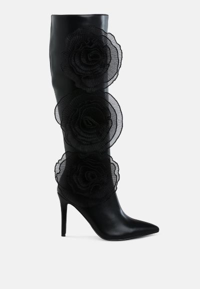 Женские высокие сапоги London Rag Chinkara Sheer Big Rose