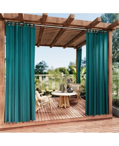 Awesome Home Outdoor Cabana Solid UV Protected Privacy Tab Top Curtain Panel