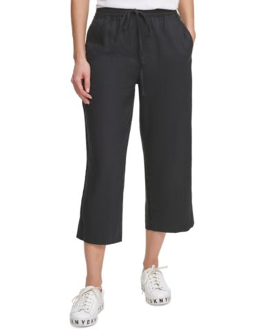 Брюки DKNY Wide-Leg из 100% льна