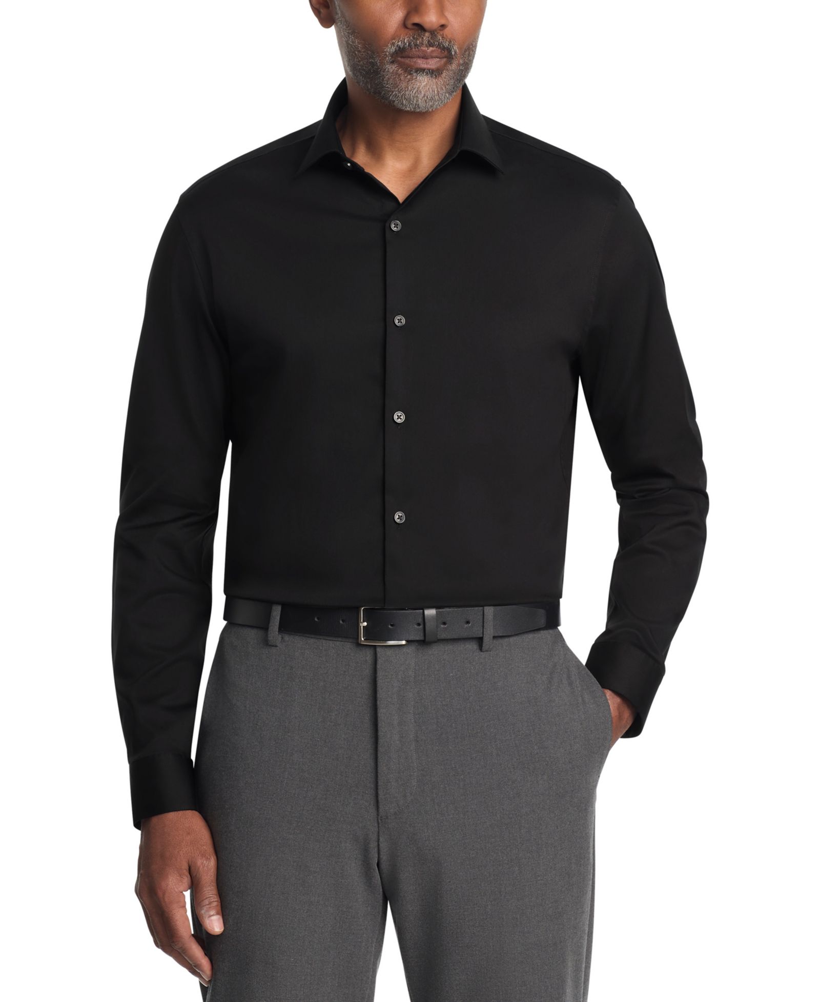 Kenneth Cole Reaction Мужская рубашка Techni-Cole, приталенная, Sateen Solid