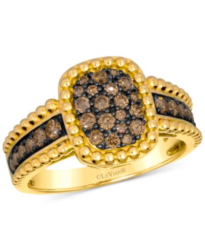 Le Vian Chocolatier® Chocolate Diamond® (5/8 ct. t.w.) Ring in 14k Honey Gold