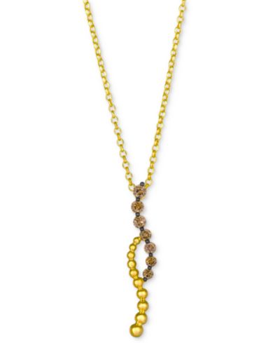 Подвеска Le Vian Chocolatier® Chocolate Diamond® (3/8 ct. t.w.) Linear 19" в золоте 14k Honey Gold