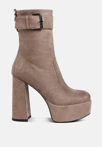 London Rag Женские сапоги на устойчивом каблуке Wanderer Flared Mid-Calf