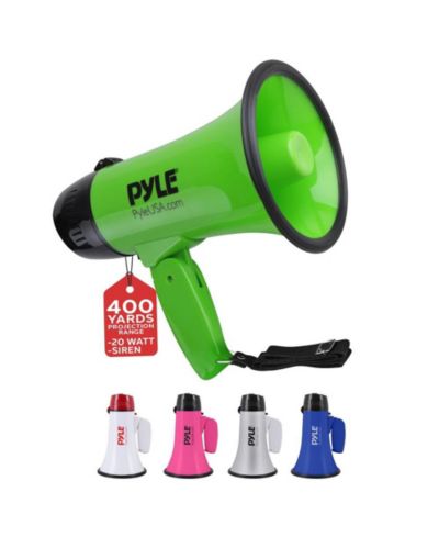 Мини-мегафон Pyle 20-Watt с сиреной, зеленый