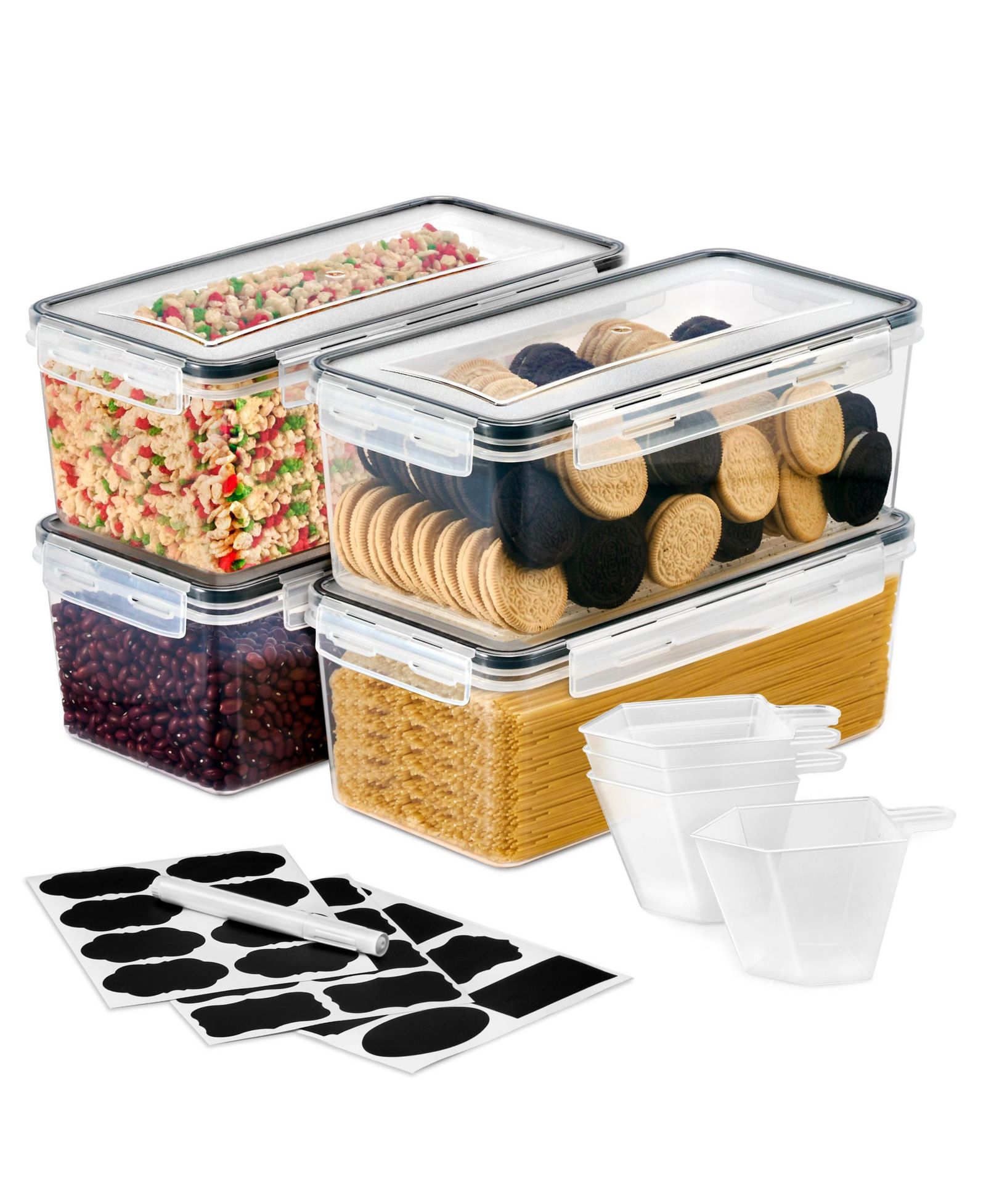 Sorbus 4 Pack (108oz/13.5cups) Airtight Food Storage Containers with Lids