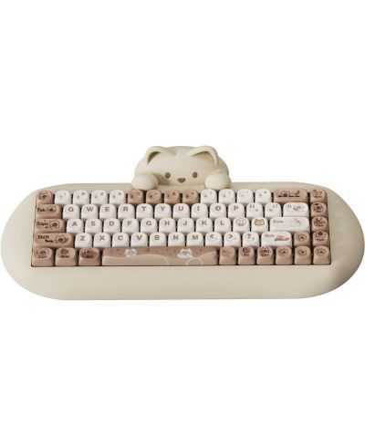 YUNZII C68 беспроводная механическая клавиатура, 65% игровая клавиатура с Hot Swap, трехрежимная BT5.0/2.4G/Wired, RGB подсветка NKRO, милая силиконовая эргономичная клавиатура с Milk Switch для Win/Mac