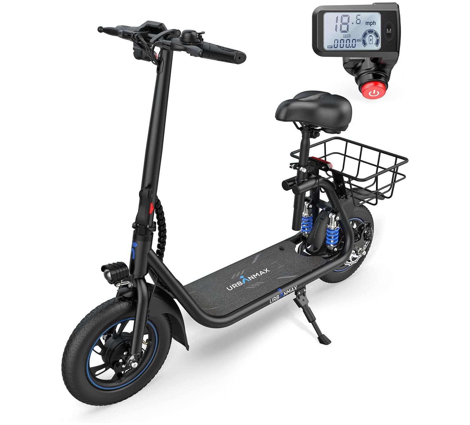 Электросамокат Urbanmax C1 Plus с сиденьем
