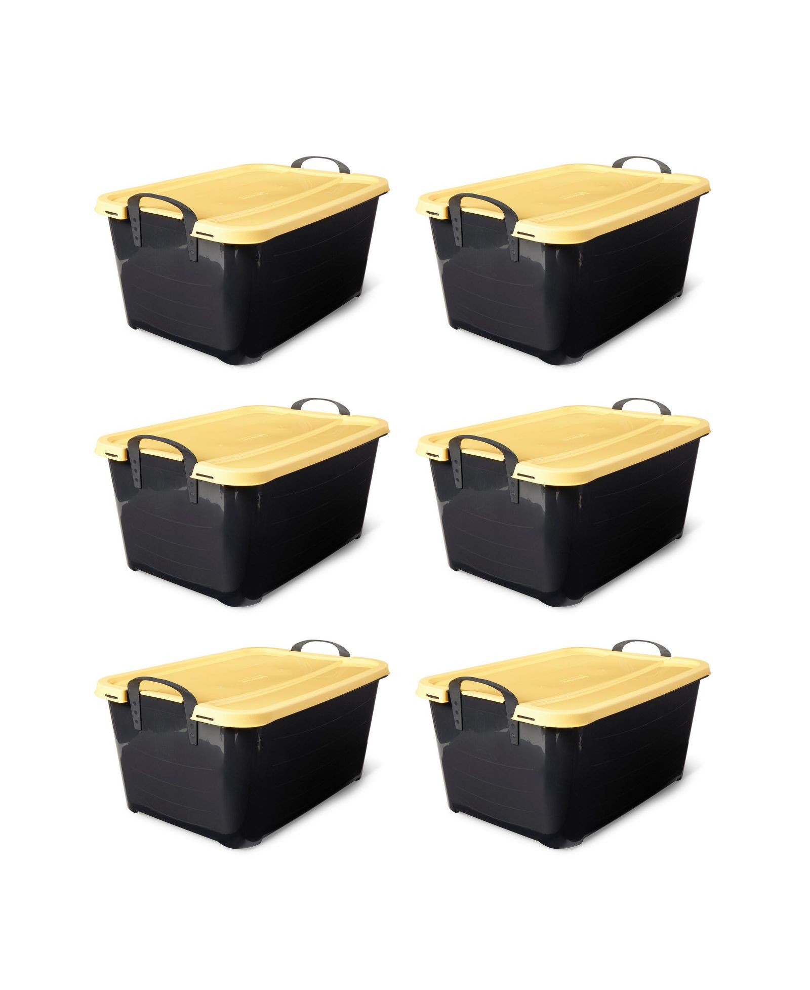 Контейнер для хранения Life Story 55 Quart Stackable Storage Bin Heavy Duty Lidded 6 Pack