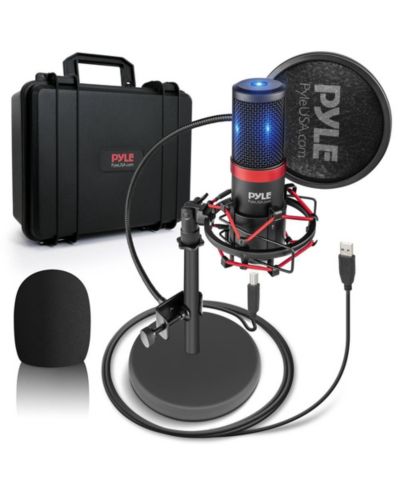 Pyle PDMIKT200 USB Condenser Microphone Kit for PC/Mac/Linux