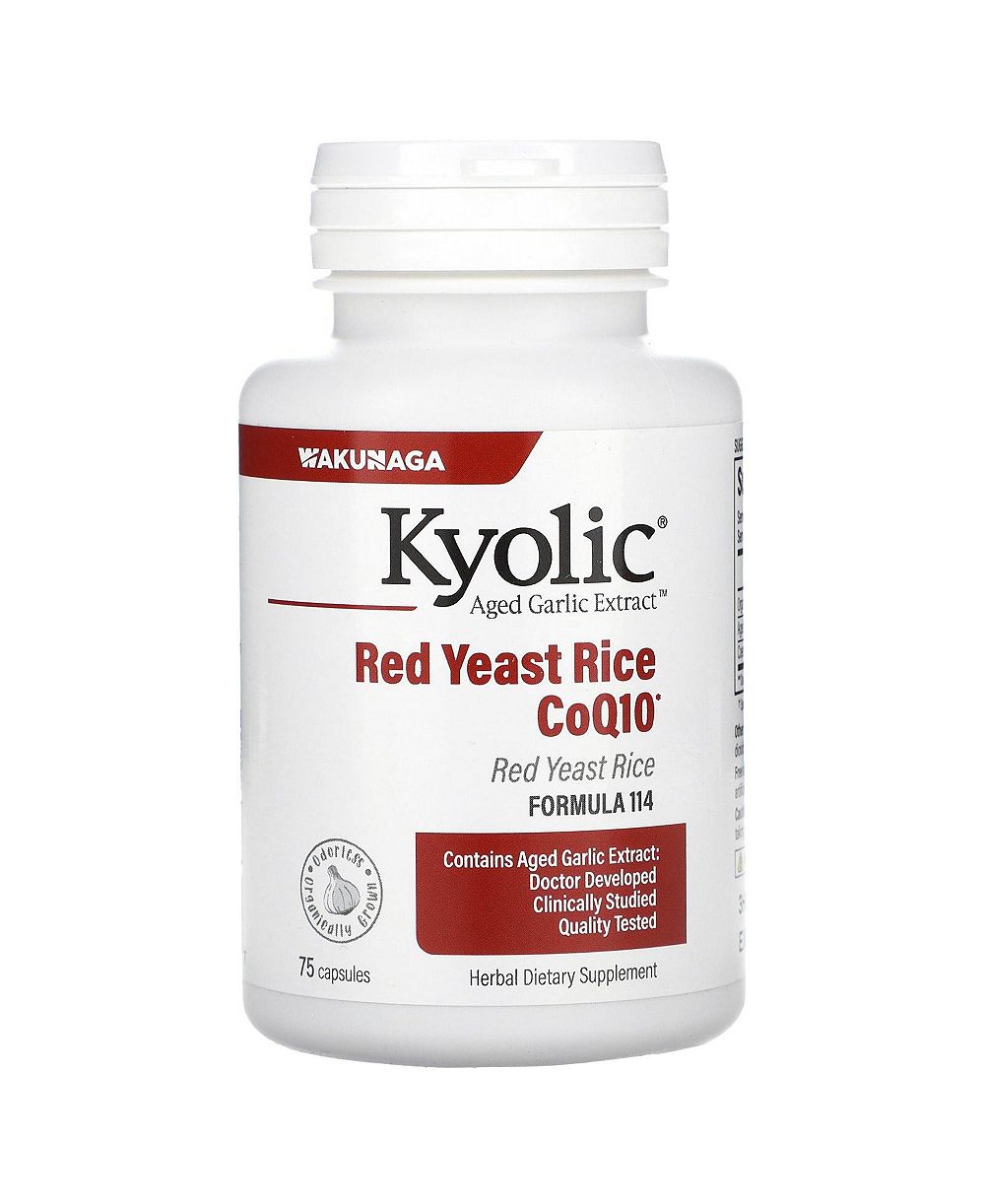 Экстракт чеснока Kyolic Aged Red Yeast Rice Plus CoQ10 Formula 114 - 75 капсул