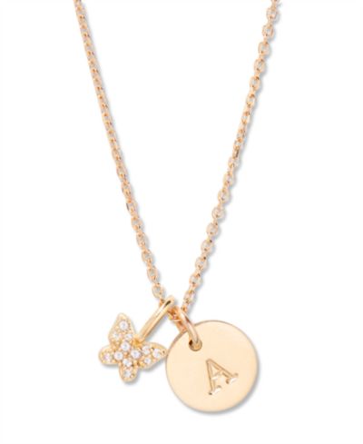 Ожерелье brook & york Adeline Initial Butterfly Necklace