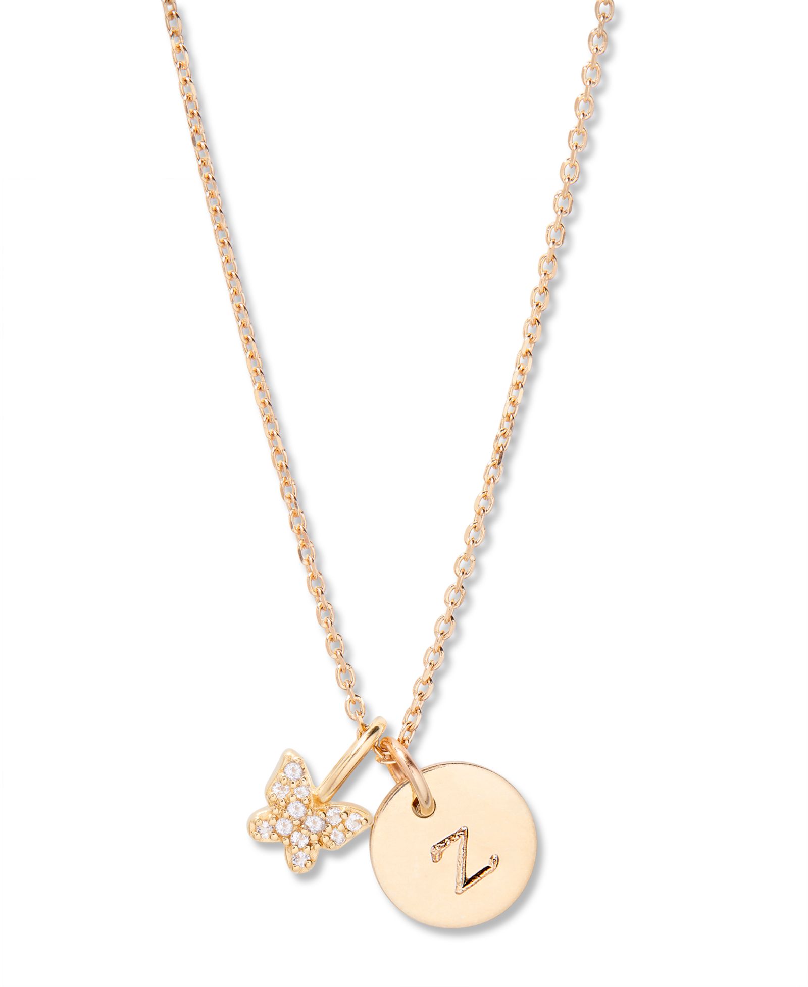 Ожерелье brook & york Adeline Initial Butterfly Necklace