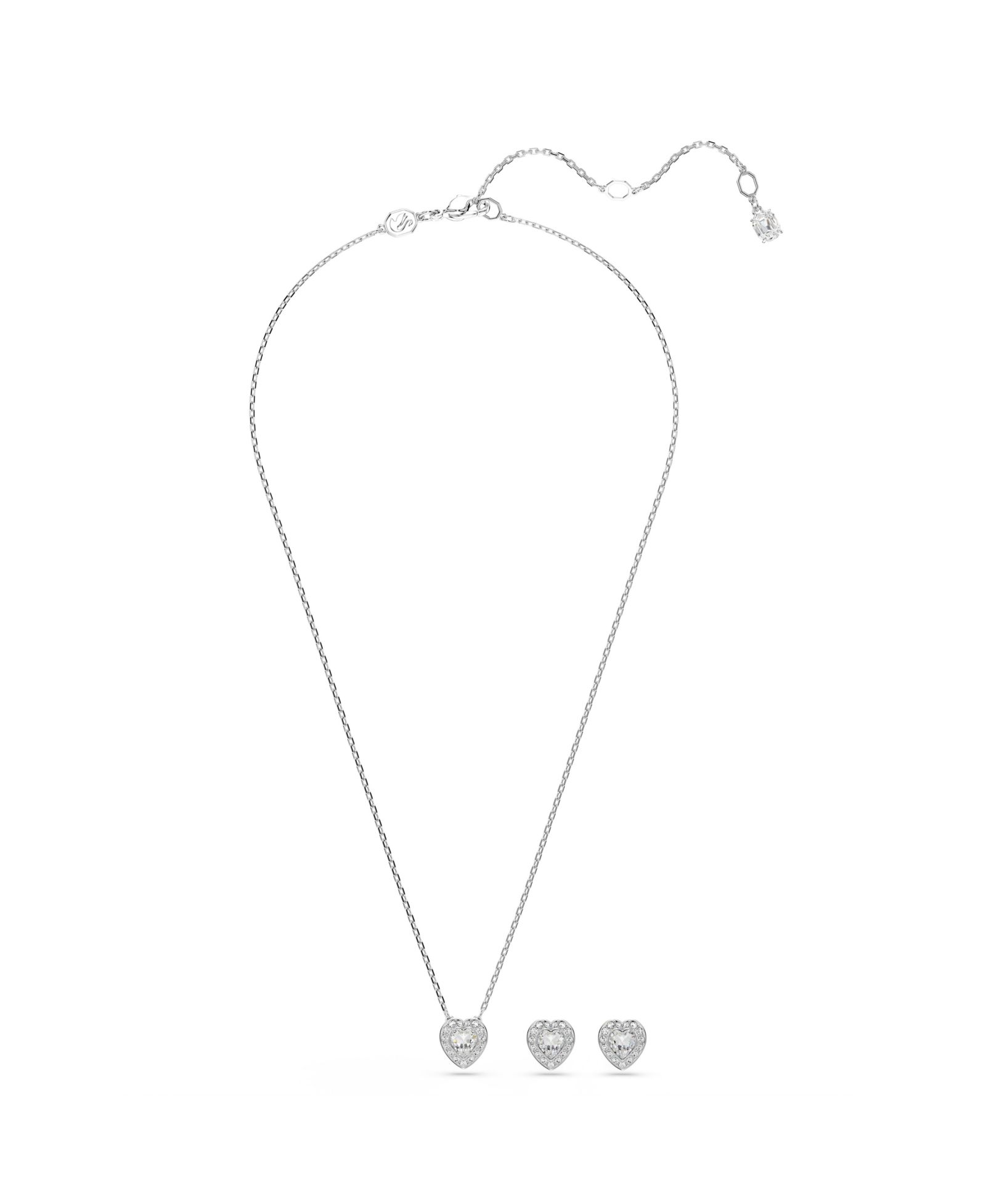 Набор украшений Swarovski Ariana Grande x Swarovski® Rhodium Plated Heart Mixed Cuts