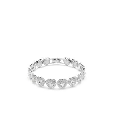 Swarovski Ariana Grande x Swarovski® Rhodium Plated Heart Mixed Cuts Tennis Bracelet