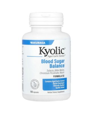 Kyolic Aged Garlic Extract Formula 112, Blood Sugar Balance, 100 Capsules