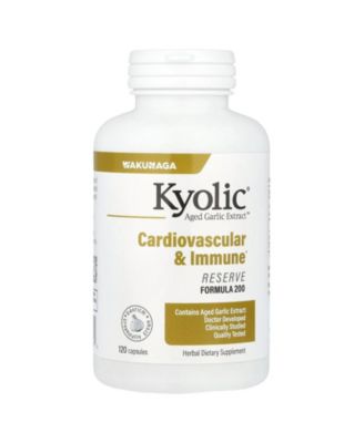 Kyolic Aged Garlic Extract Cardiovascular & Immune Reserve Formula 200 - 120 Capsules экстракт чеснока в капсулах