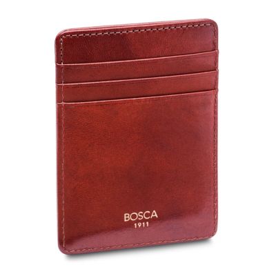Мужской кожаный кошелек Bosca Old Leather Deluxe с передним карманом