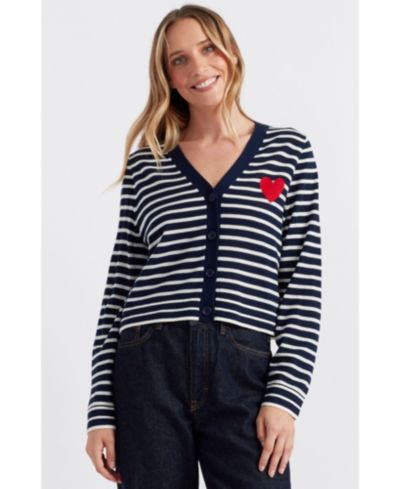 Chinti & Parker Женский кардиган из чистой шерсти мериноса Chinti and Parker Heart Breton