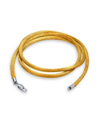 Золотая цепочка Bling Jewelry 1MM Yellow Gold Satin Cord с застежкой Sterling Silver, 14"