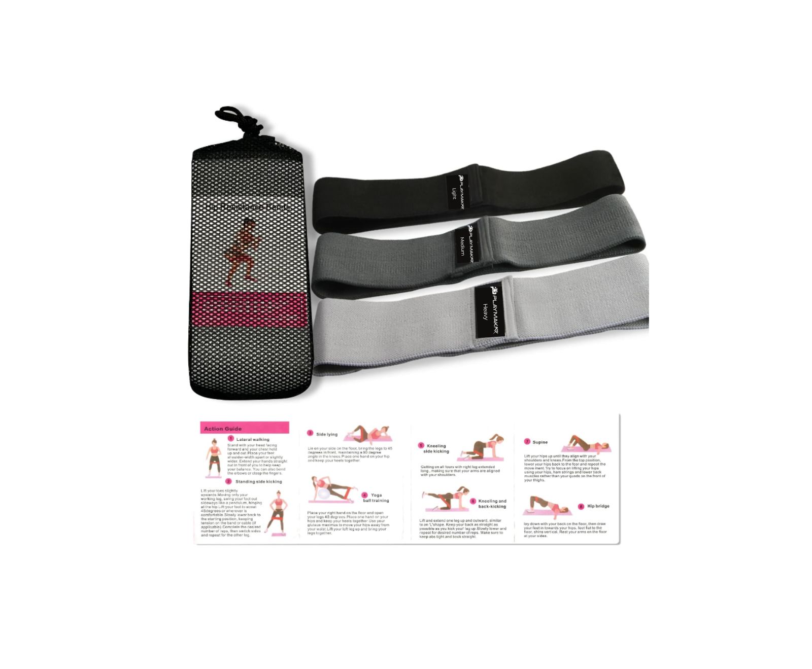 Набор эспандеров PlayMakar I AM Premium Heavy Duty Resistance Bands, 3 шт.