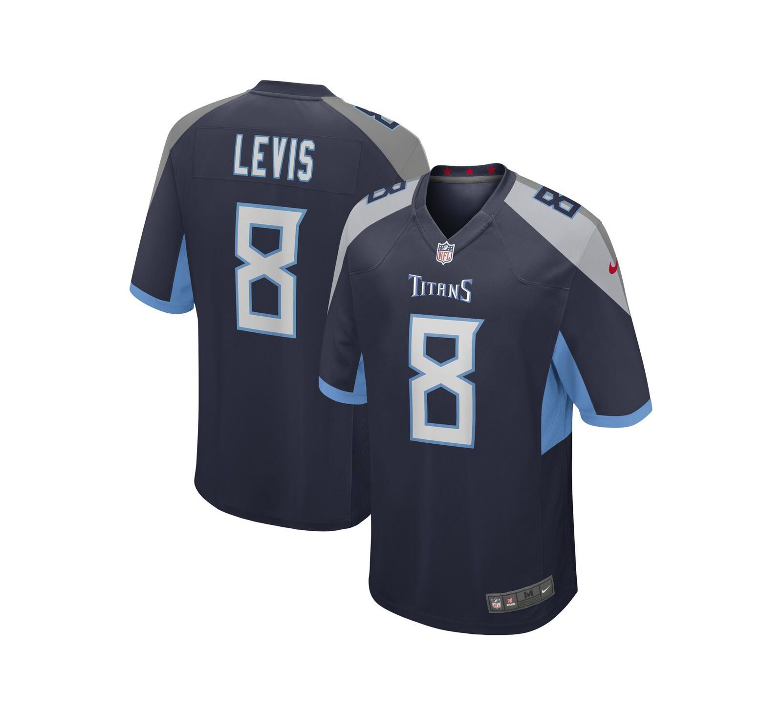 Мужская джерси Nike Will Levis Tennessee Titans, темно-синяя