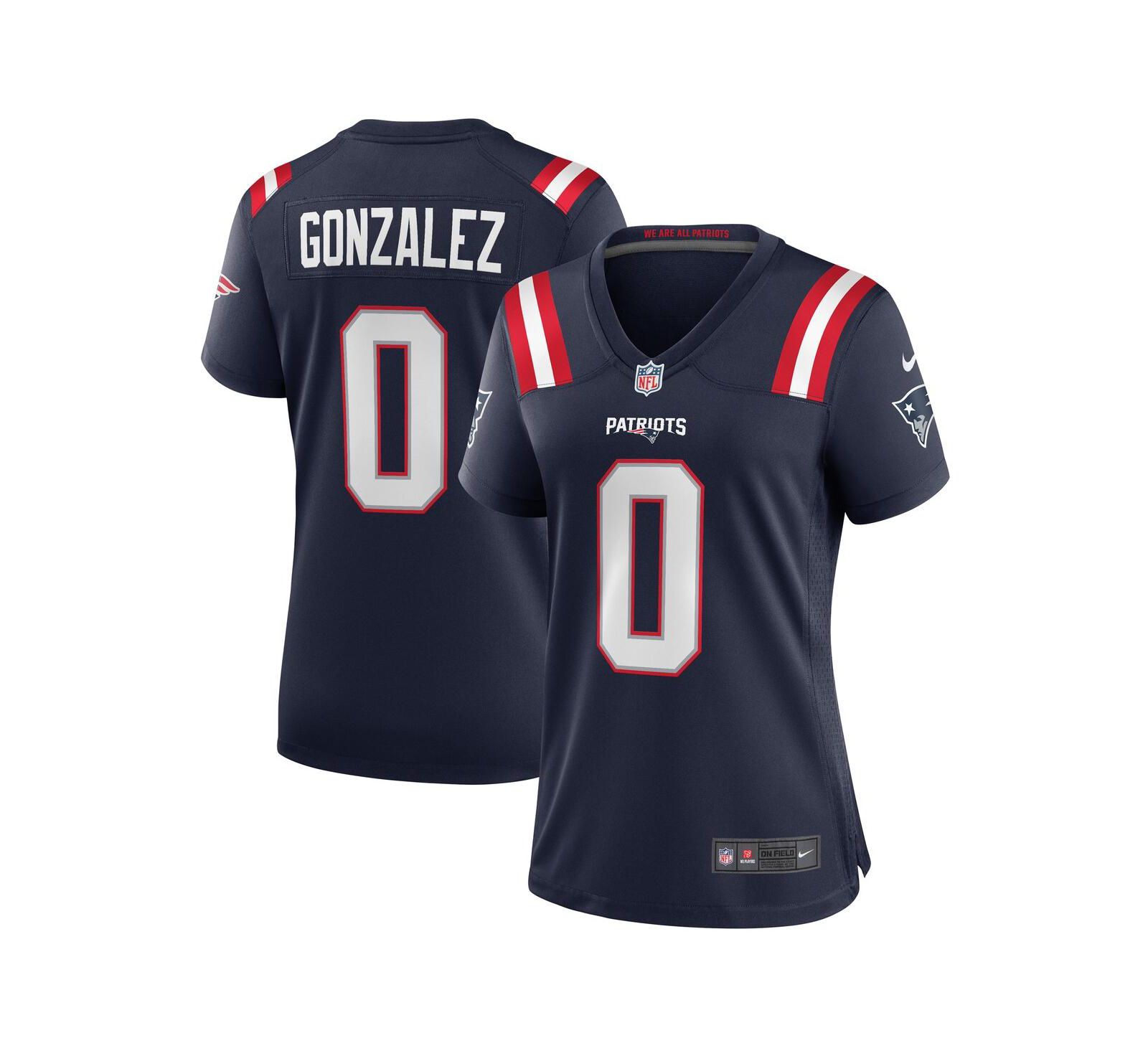 Мужская джерси Nike Christian Gonzalez Navy New England Patriots Team Game