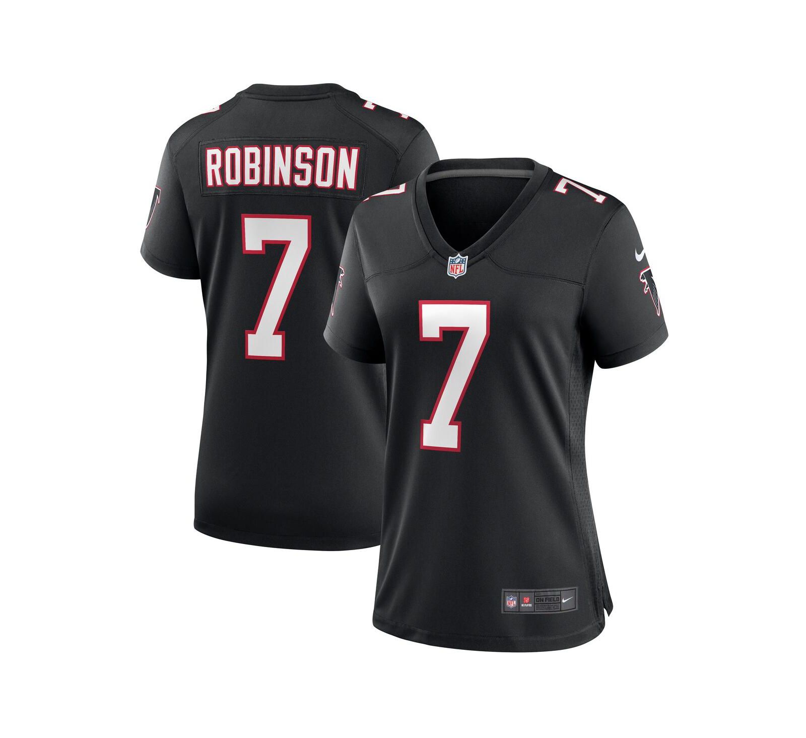 Nike женская игровая джерси Atlanta Falcons Bijan Robinson, черная