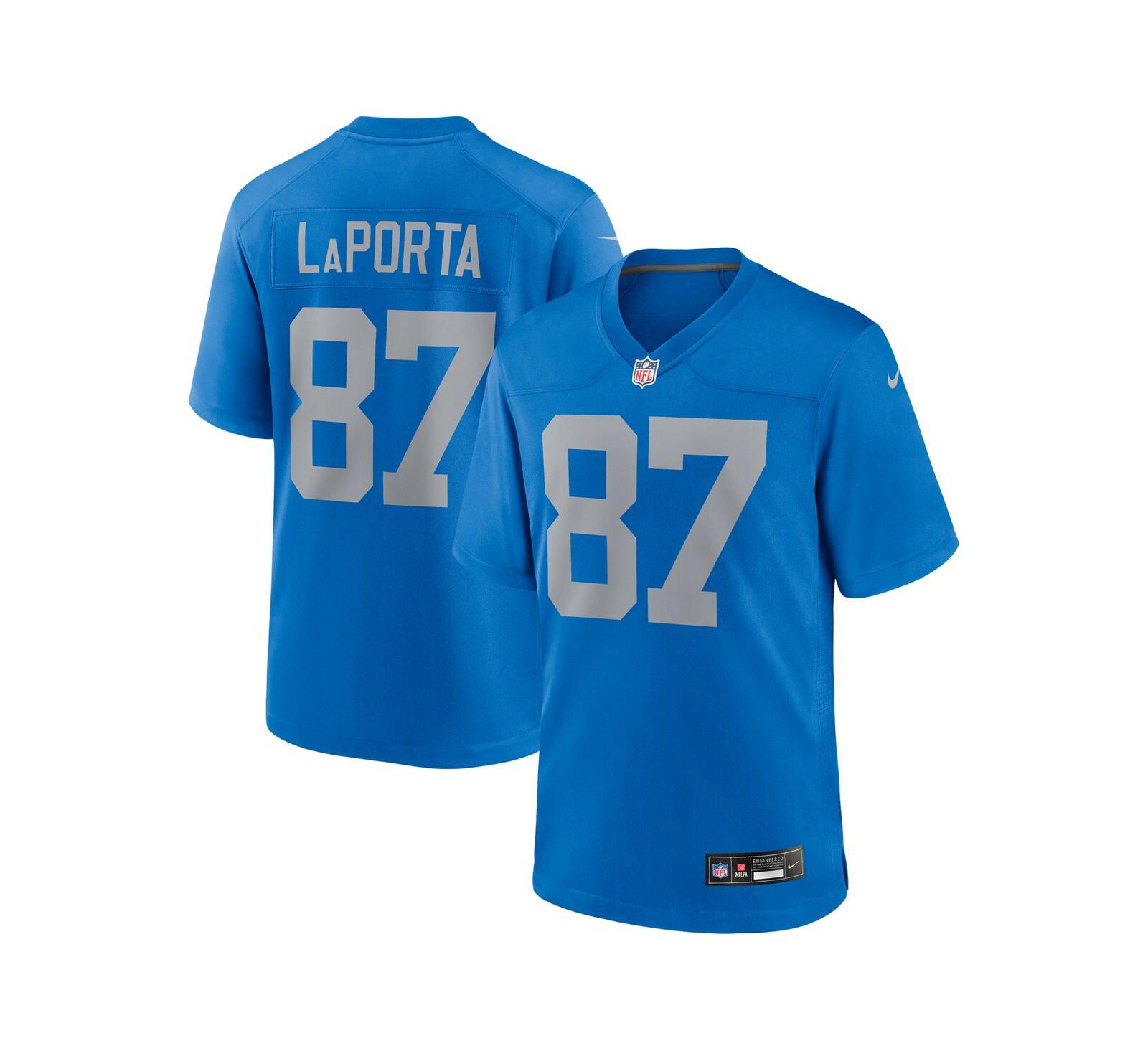 Nike Men's Sam LaPorta Blue Detroit Lions Alternate Game Jersey