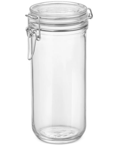 Стеклянная цилиндрическая банка Bormioli Rocco Fido 33.75-Oz., набор из 6 шт