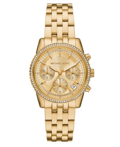 Мужские часы Michael Kors Mini Bryant Chronograph Gold-Tone Stainless Steel, 35mm