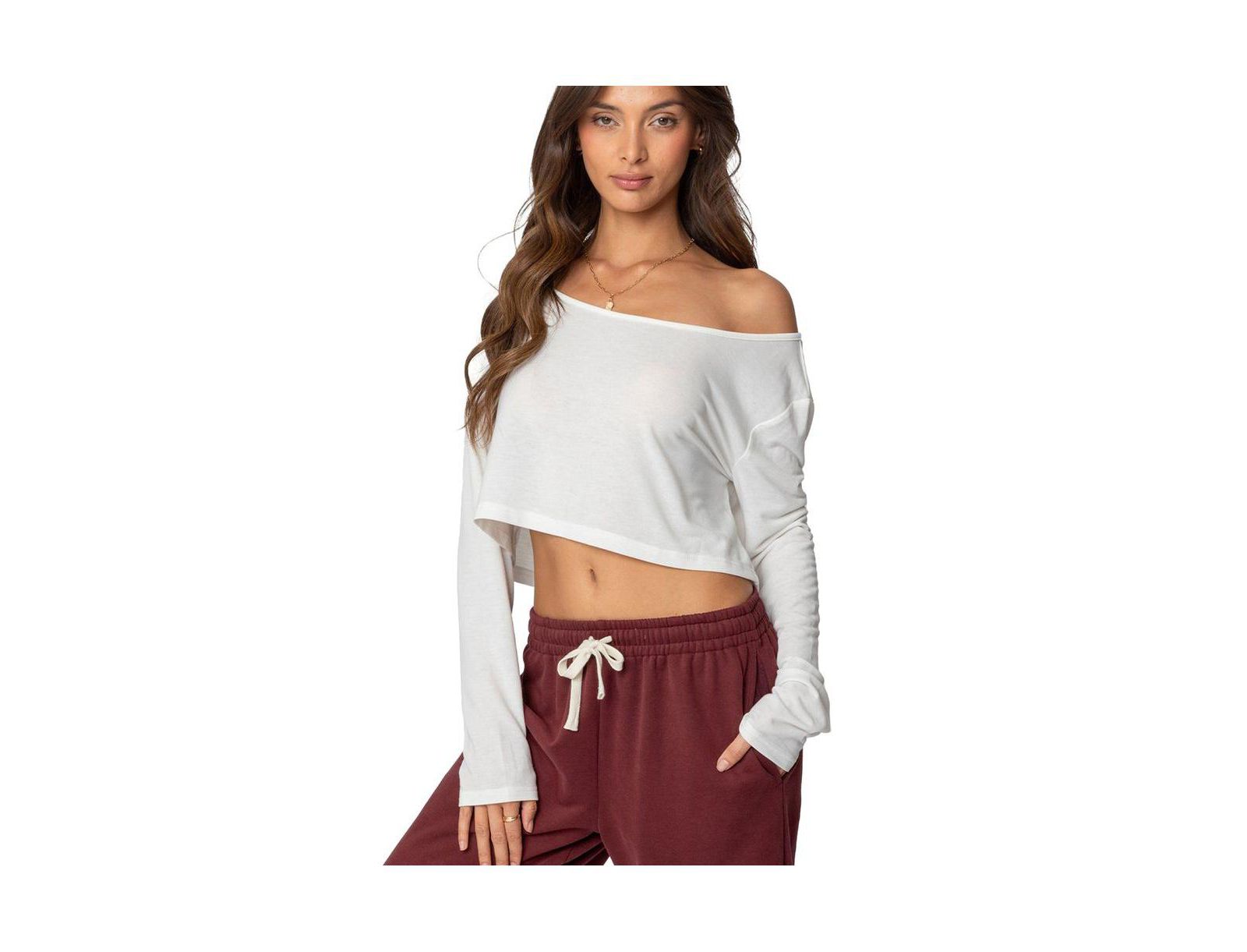 Женский укороченный топ Edikted Off Shoulder