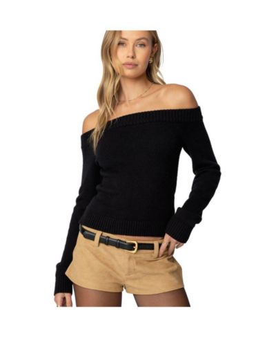 Edikted Women's Elona Off Shoulder Knit Top