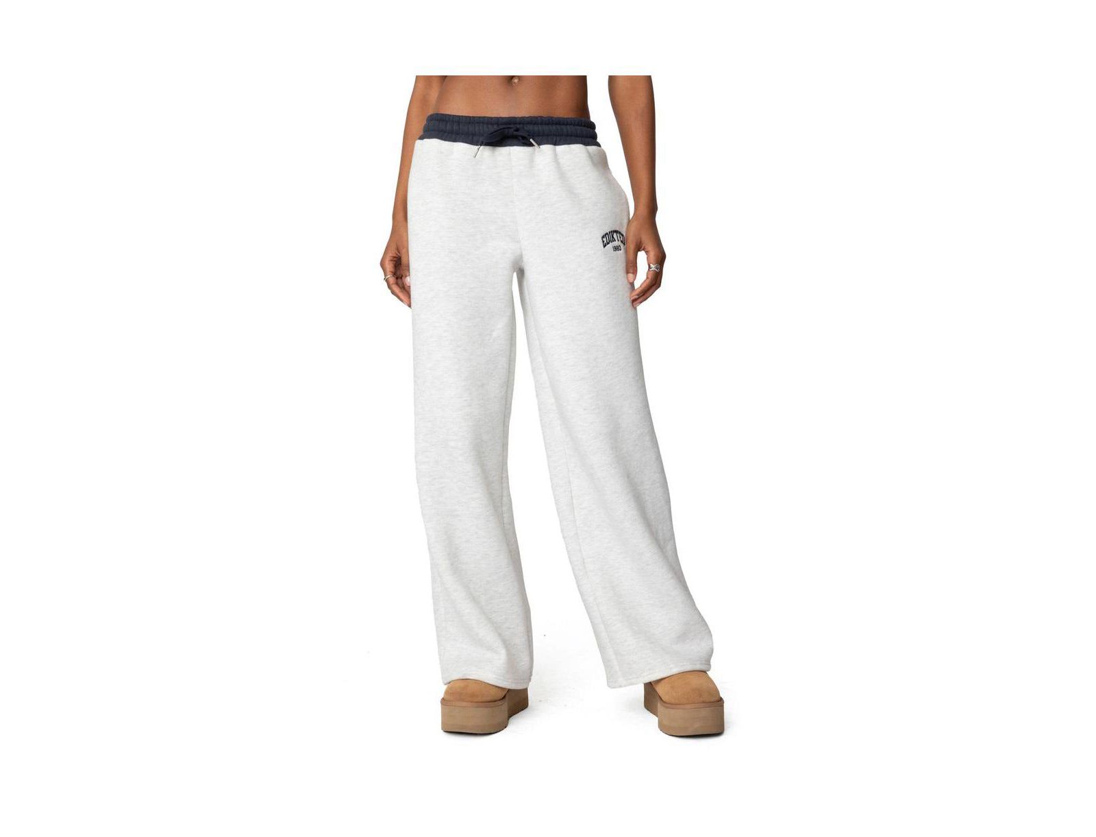 Edikted Women's Contrast Embroidered Sweatpants