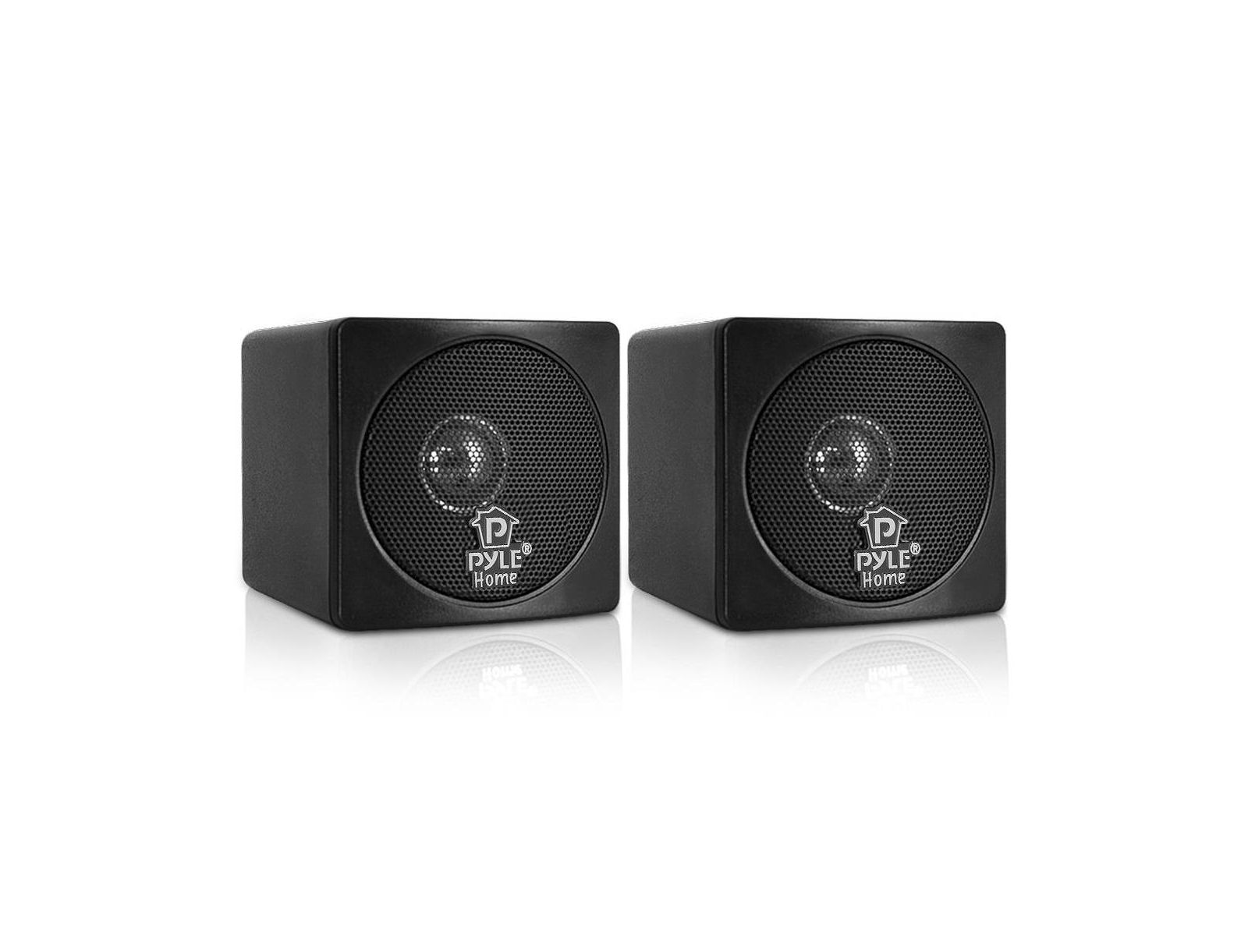 Pyle Full Range 100W Mini Cube Bookshelf Speakers