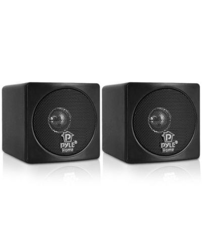 Полочные динамики Pyle 3" Mini Cube, полнодиапазонные, 100W, черные (пара)