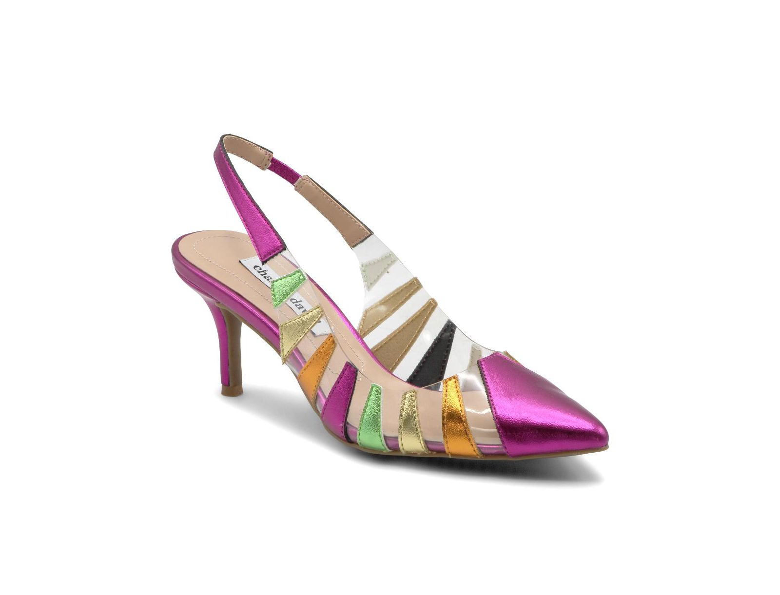 Charles David Women's Alon Slingback High Heel Stiletto Heel Cutouts