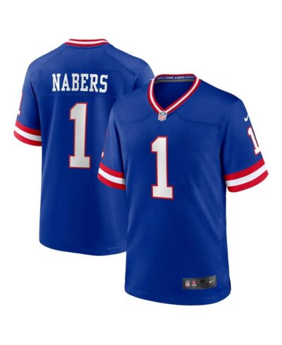 Nike Мужская джерси Malik Nabers Royal New York Giants 2nd Alternate Game