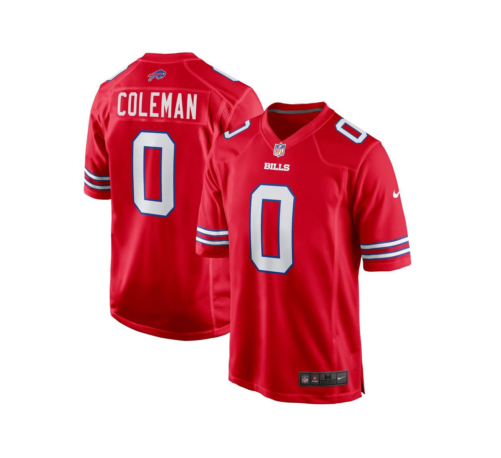 Мужская джерси Nike Keon Coleman Red Buffalo Bills Alternate Game